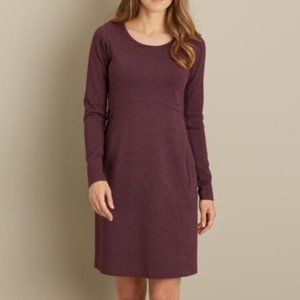 Duluth Trading Co. Women's Wearwithall Pont Knit Long Sleeve Dress Size XS Plum